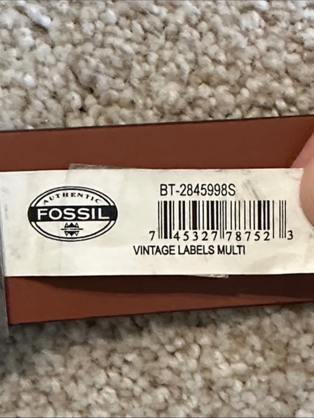 Vintage Fossil Patchwork Womens Leather Belt Size S